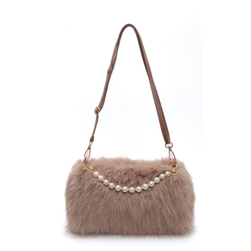 Autumn And Winter Fashion Shoulder Bags Pearl Chain Crossbody