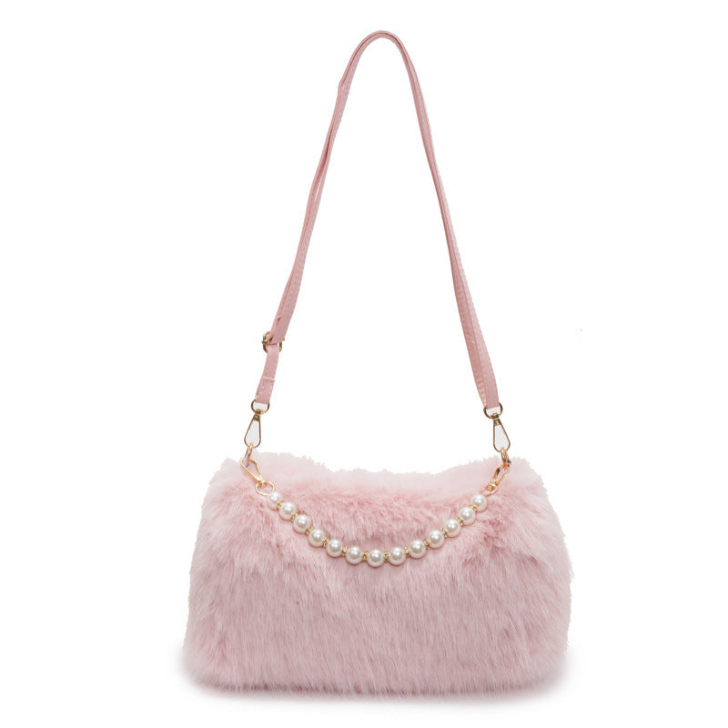 Autumn And Winter Fashion Shoulder Bags Pearl Chain Crossbody