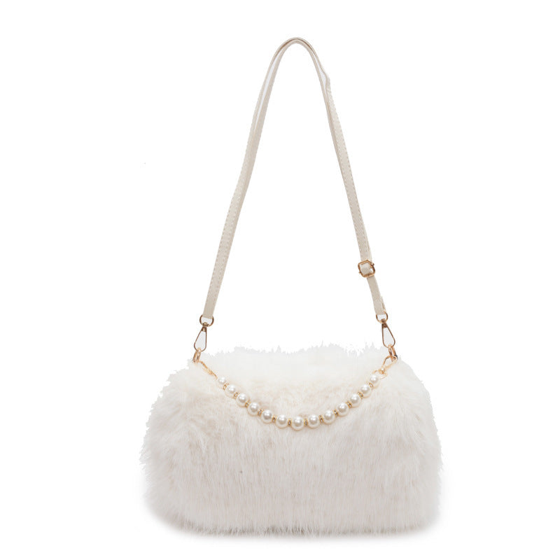 Autumn And Winter Fashion Shoulder Bags Pearl Chain Crossbody