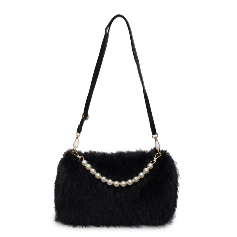 Autumn And Winter Fashion Shoulder Bags Pearl Chain Crossbody