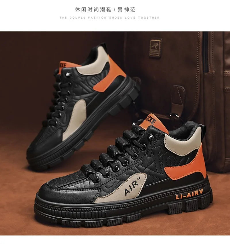 Spring Autumn Fashion High Top Casual Shoes for Men