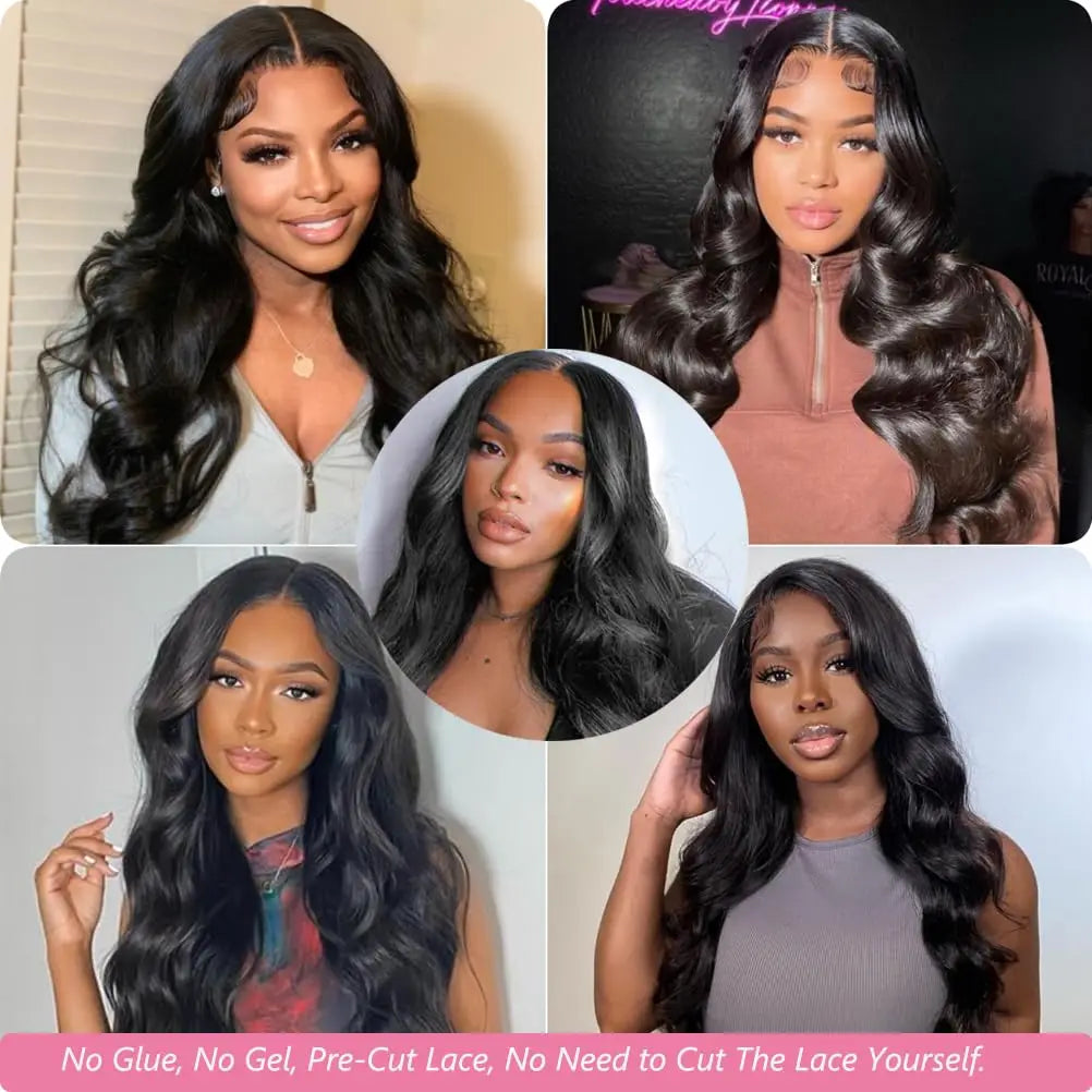 Lace Closure Human Hair Wigs For Women 6x4 Pre-Cut