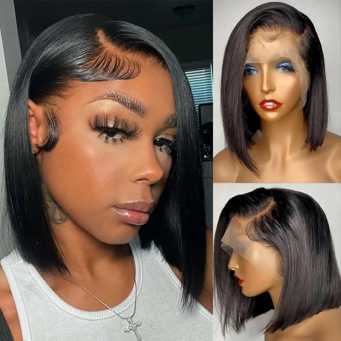 Lace Front Wig Bob Transparent Lace for women