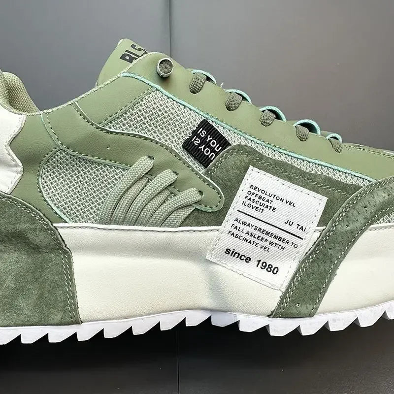 Men's Sneakers Solid Color Green