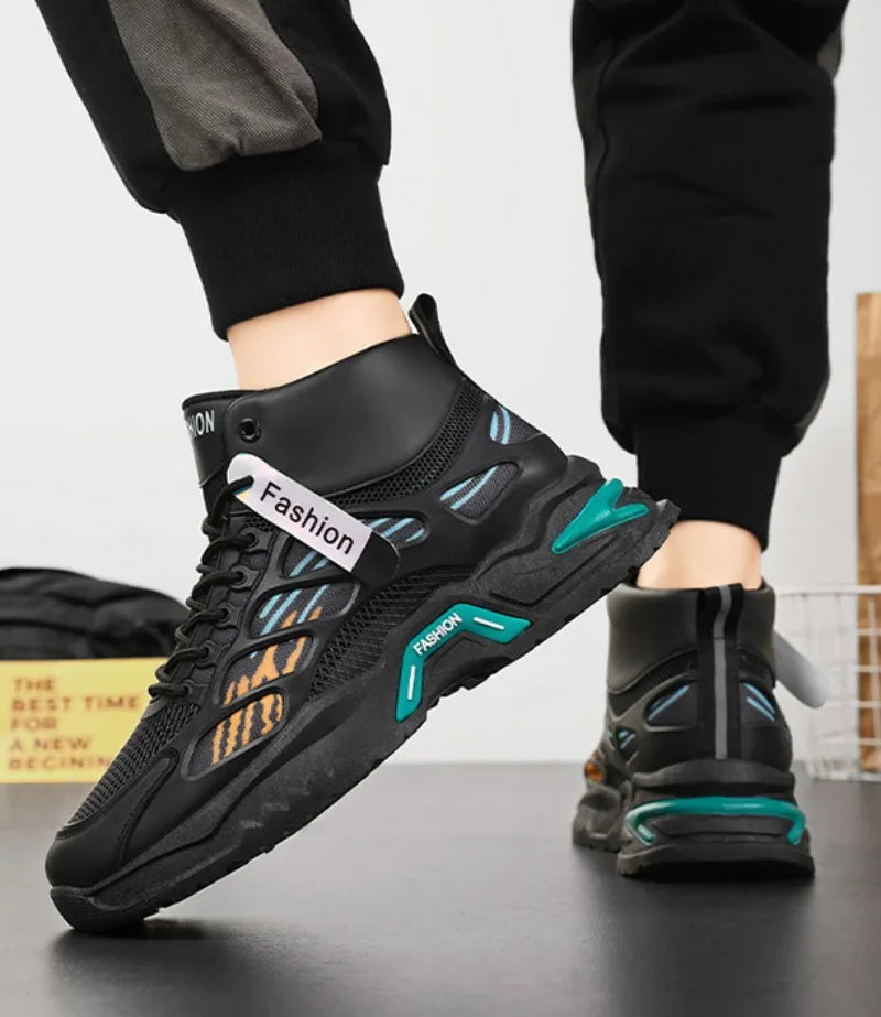 Men's High Top Sneakers Running Shoes Boots Fashion