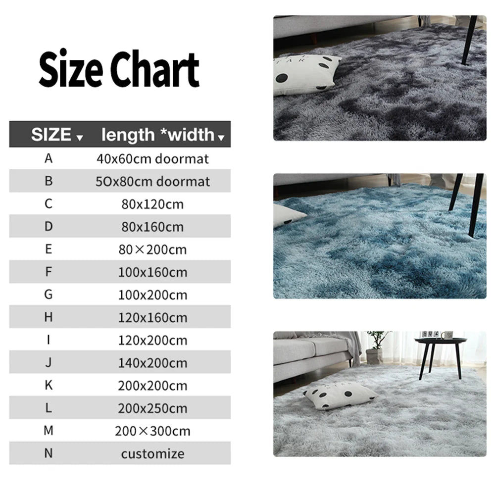 Gray Carpet for Living Room Plush Rug Bed Room