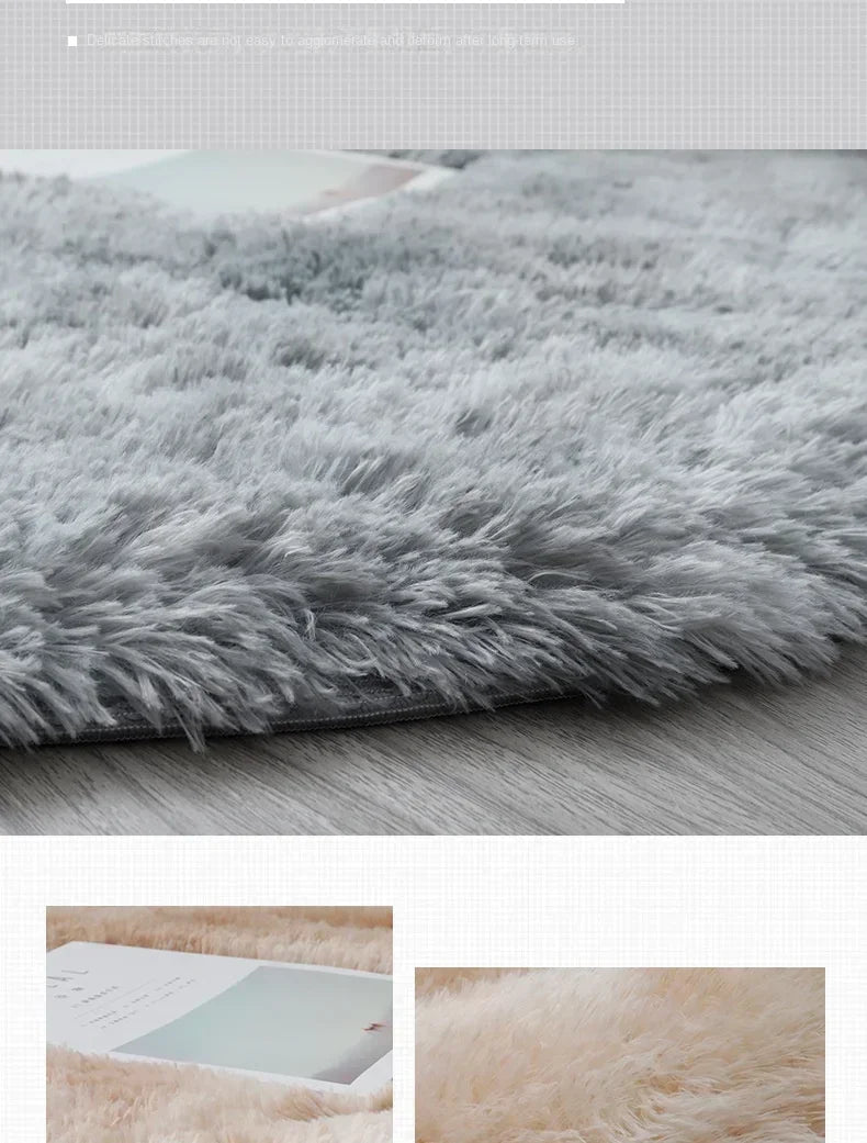 Fluffy White Carpets For Living Room Home Decor Bedroom Kid Room Decoration