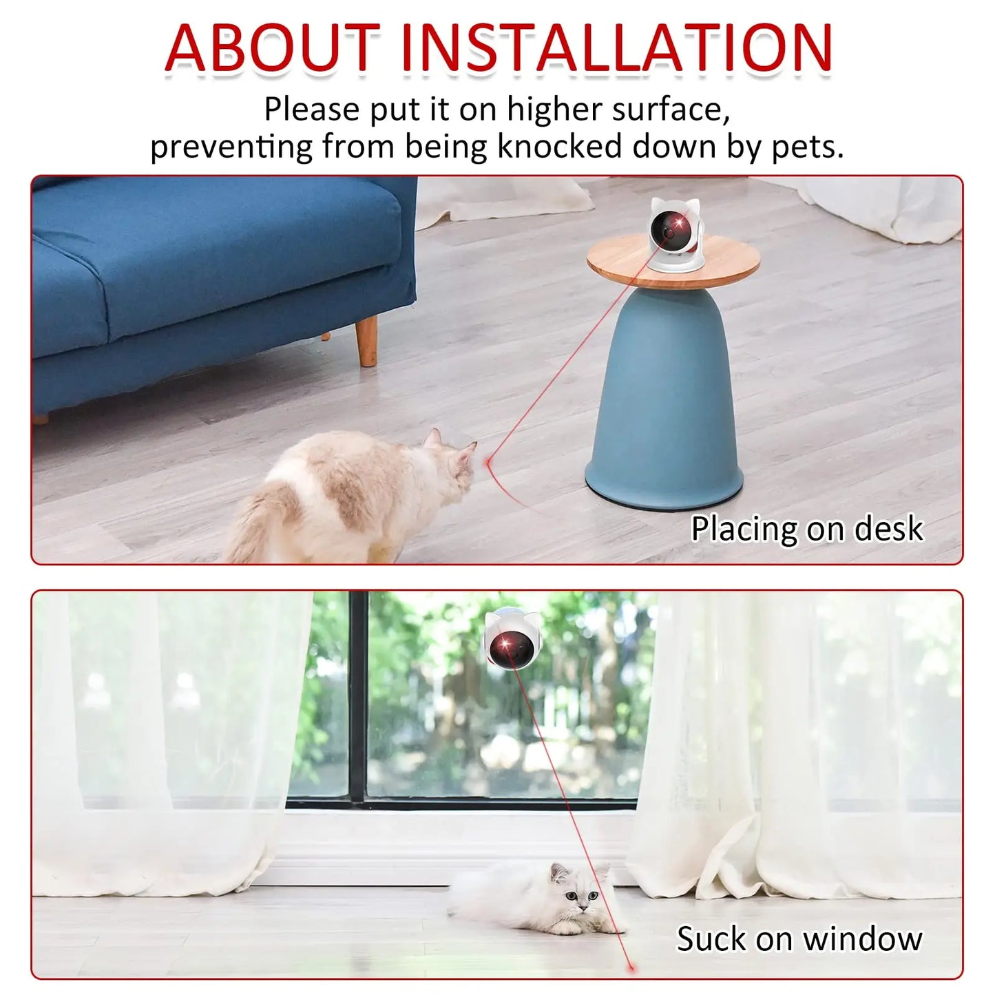 Automatic Laser Cat Toys Interactive Smart Robot Puppy Dog Kitten