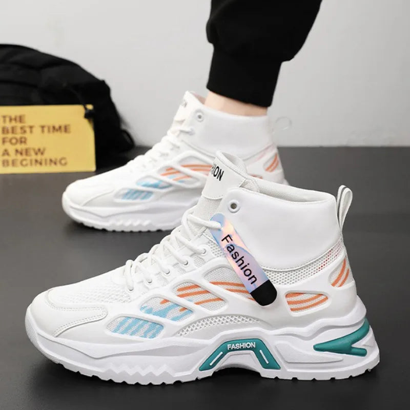 Men's High Top Sneakers Running Shoes Boots Fashion