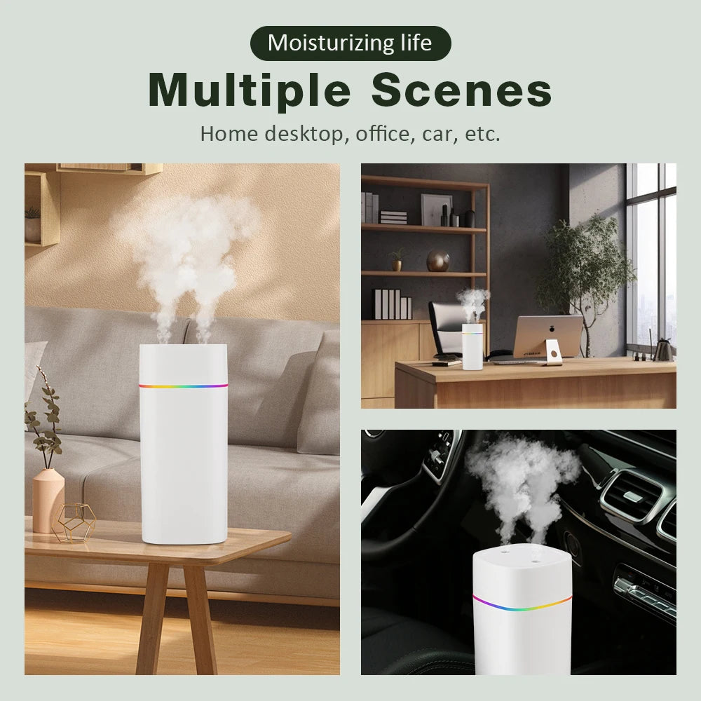 Air Humidifier Double Spray Port Essential Oil Aromatherapy