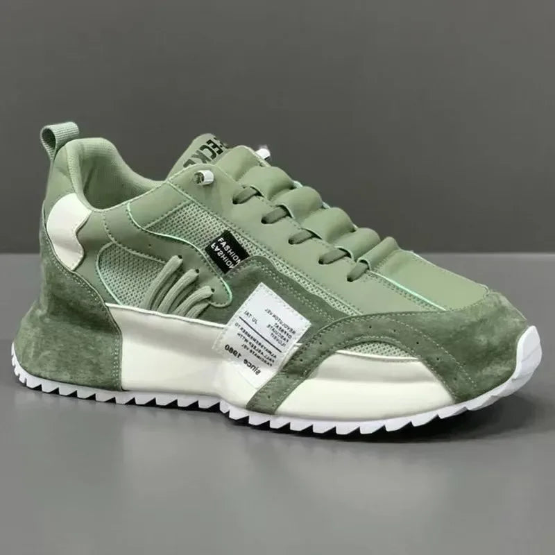 Men's Sneakers Solid Color Green