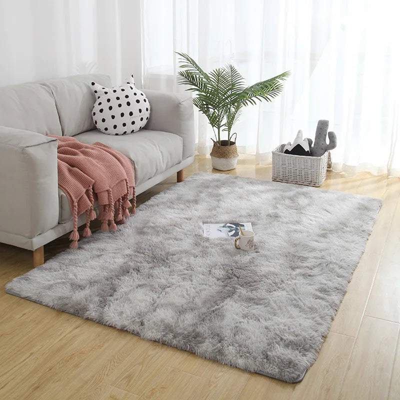 Gray Carpet for Living Room Plush Rug Bed Room