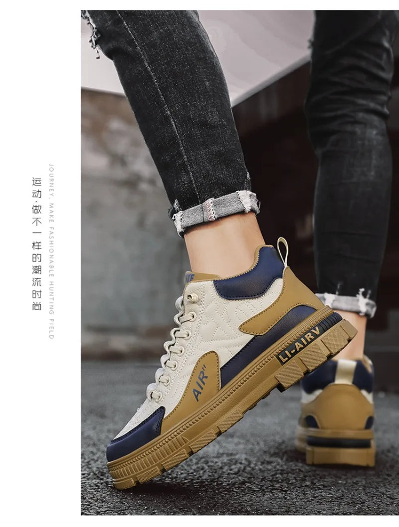 Spring Autumn Fashion High Top Casual Shoes for Men