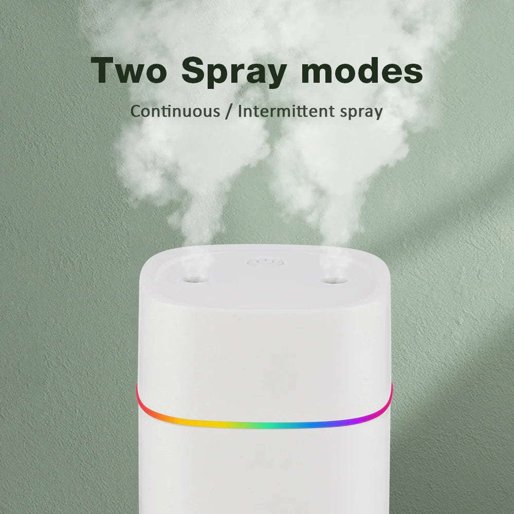 Air Humidifier Double Spray Port Essential Oil Aromatherapy