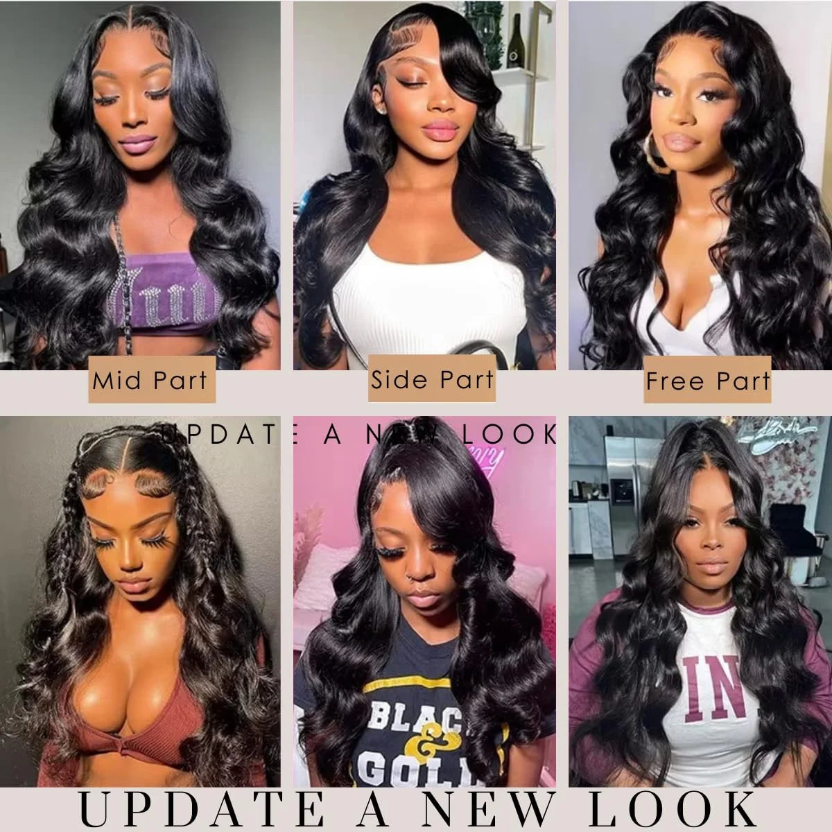 Lace Closure Human Hair Wigs For Women 6x4 Pre-Cut