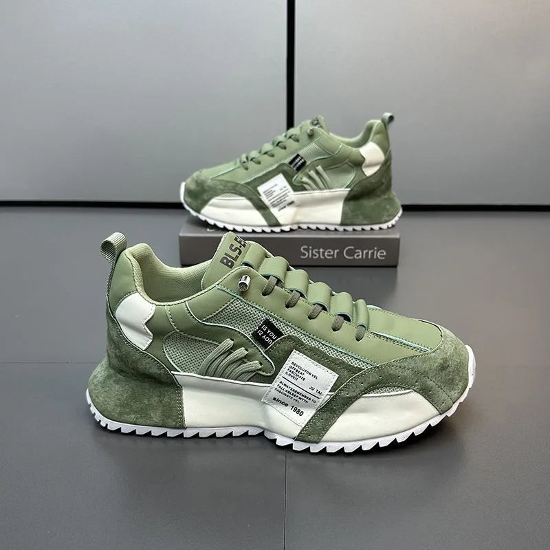 Men's Sneakers Solid Color Green