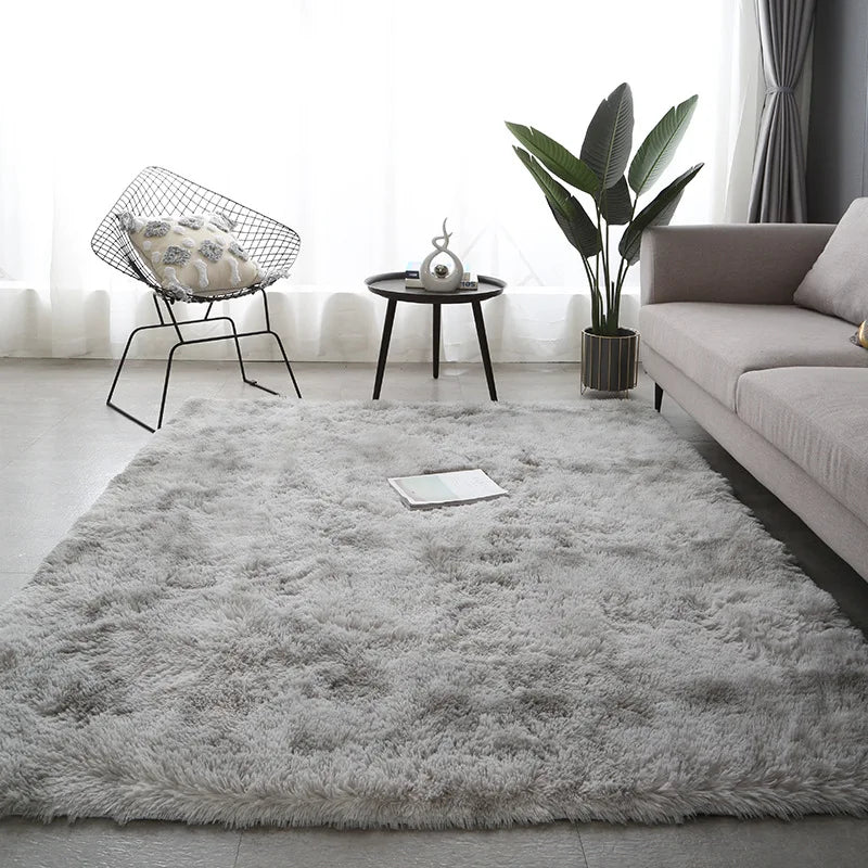 Gray Carpet for Living Room Plush Rug Bed Room