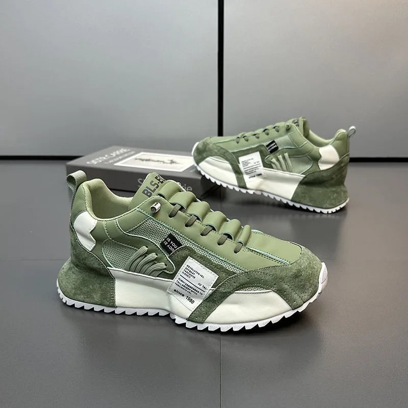 Men's Sneakers Solid Color Green