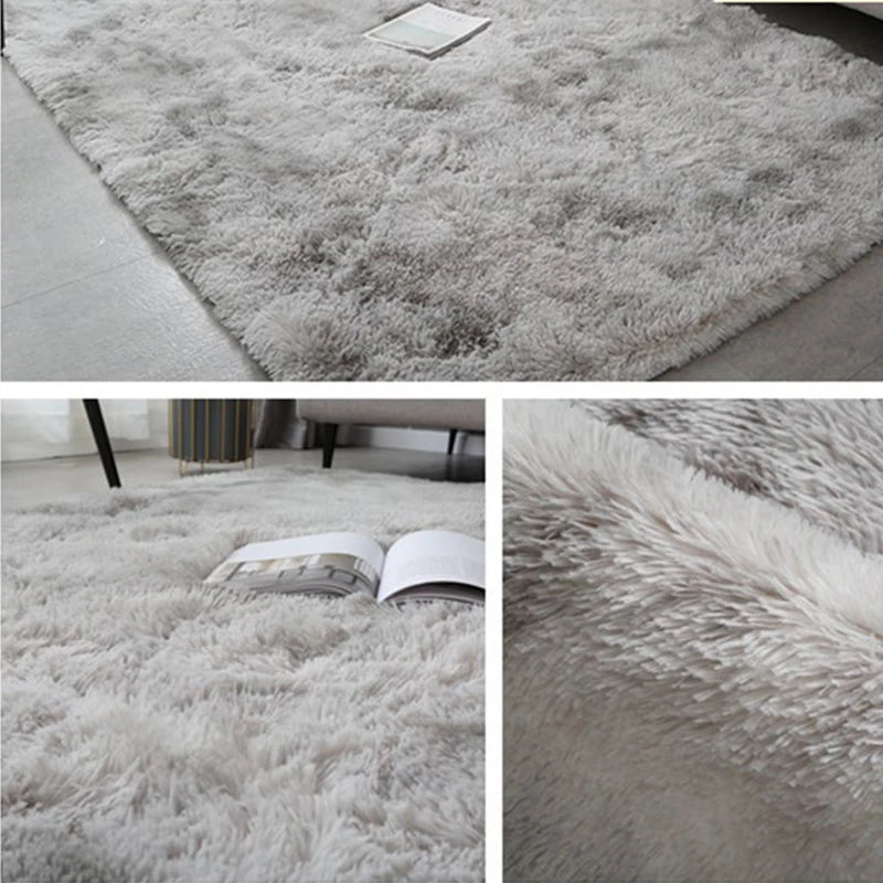 Gray Carpet for Living Room Plush Rug Bed Room