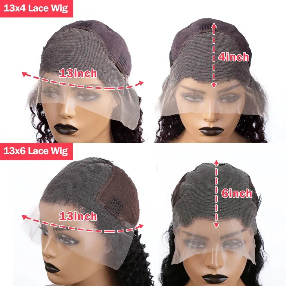 Density Bob Transparent Body Wave Lace Frontal Human Hair Wig for Black Women