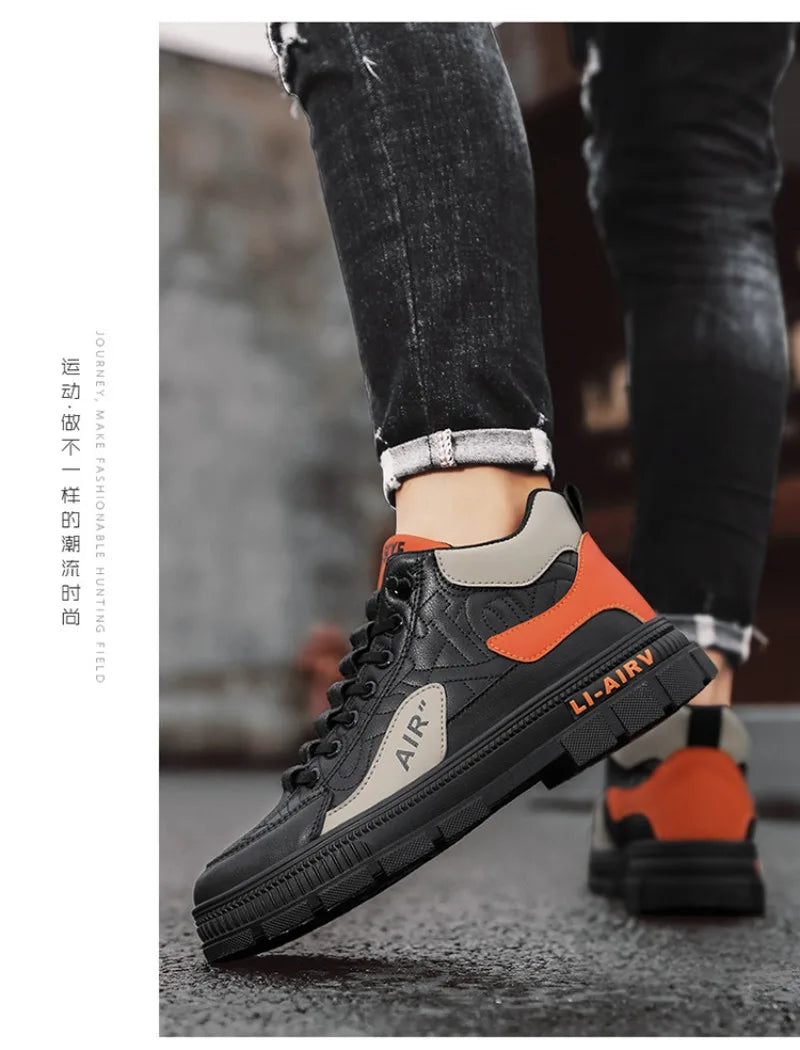 Spring Autumn Fashion High Top Casual Shoes for Men