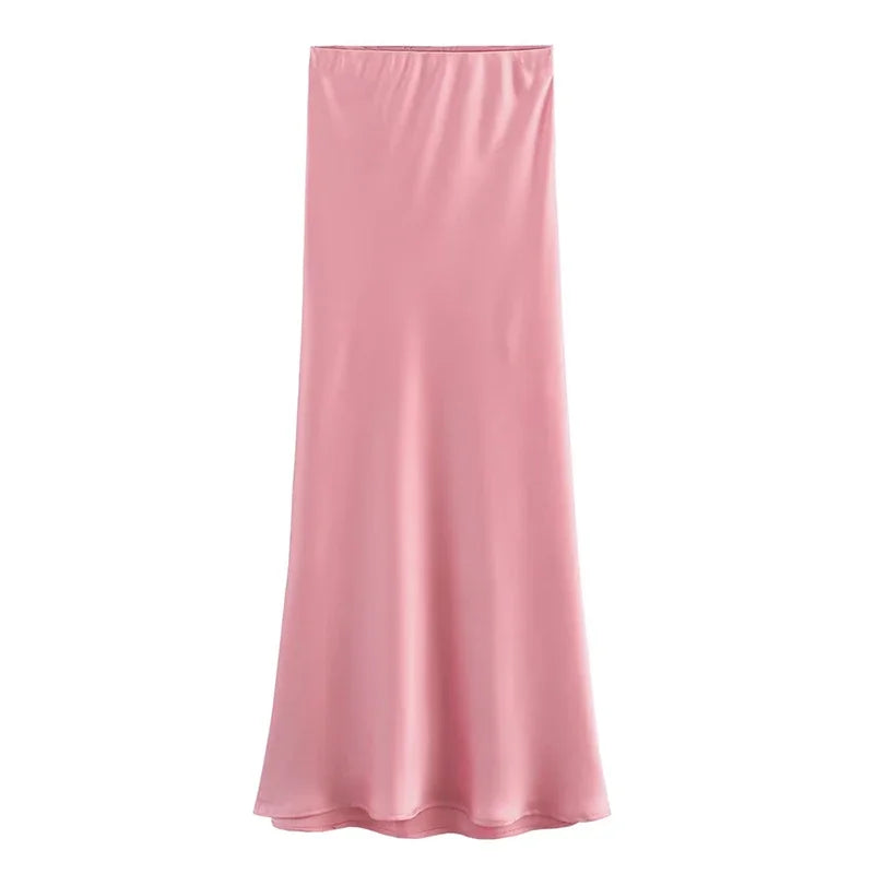 l Women Long Skirt Spring Elastic High