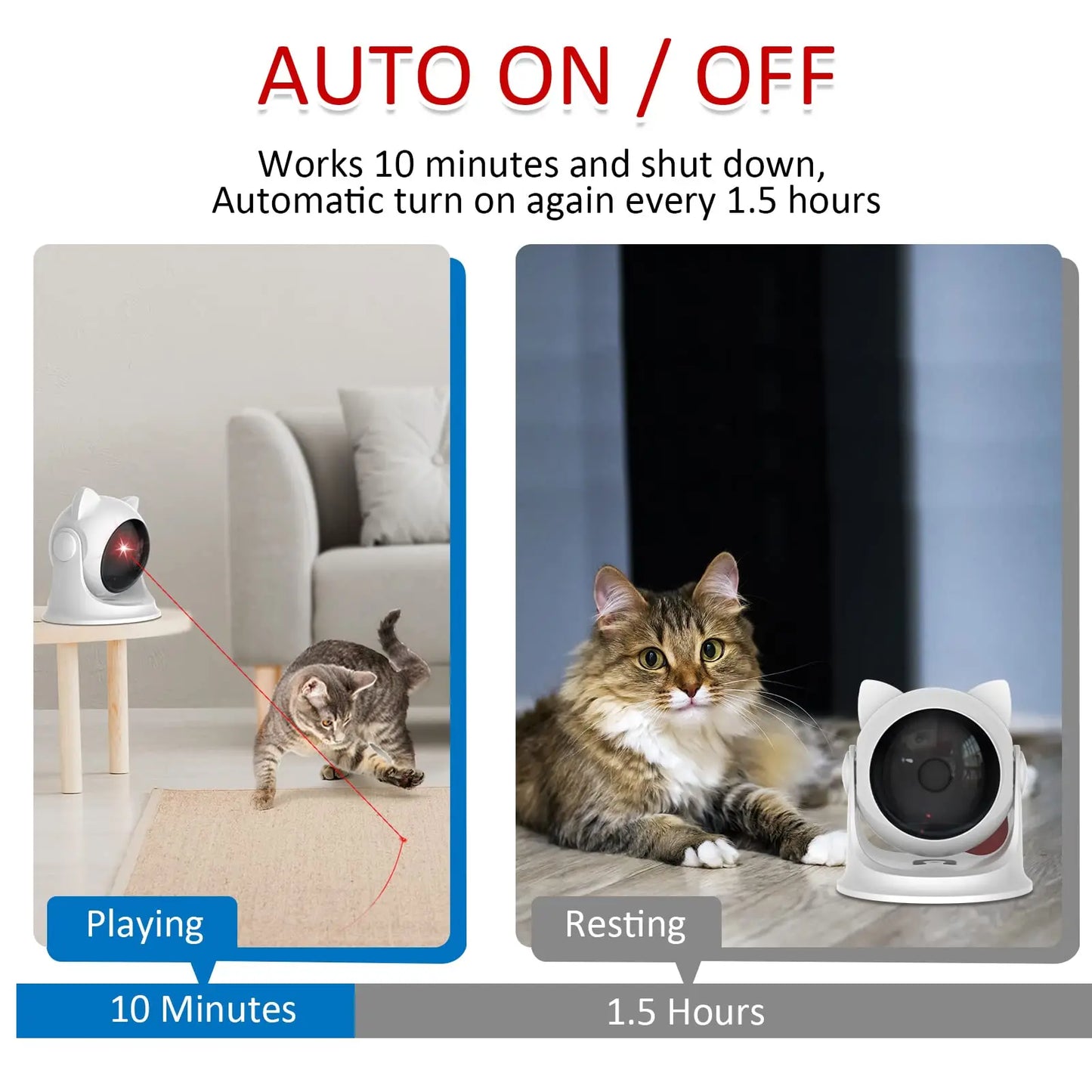 Automatic Laser Cat Toys Interactive Smart Robot Puppy Dog Kitten