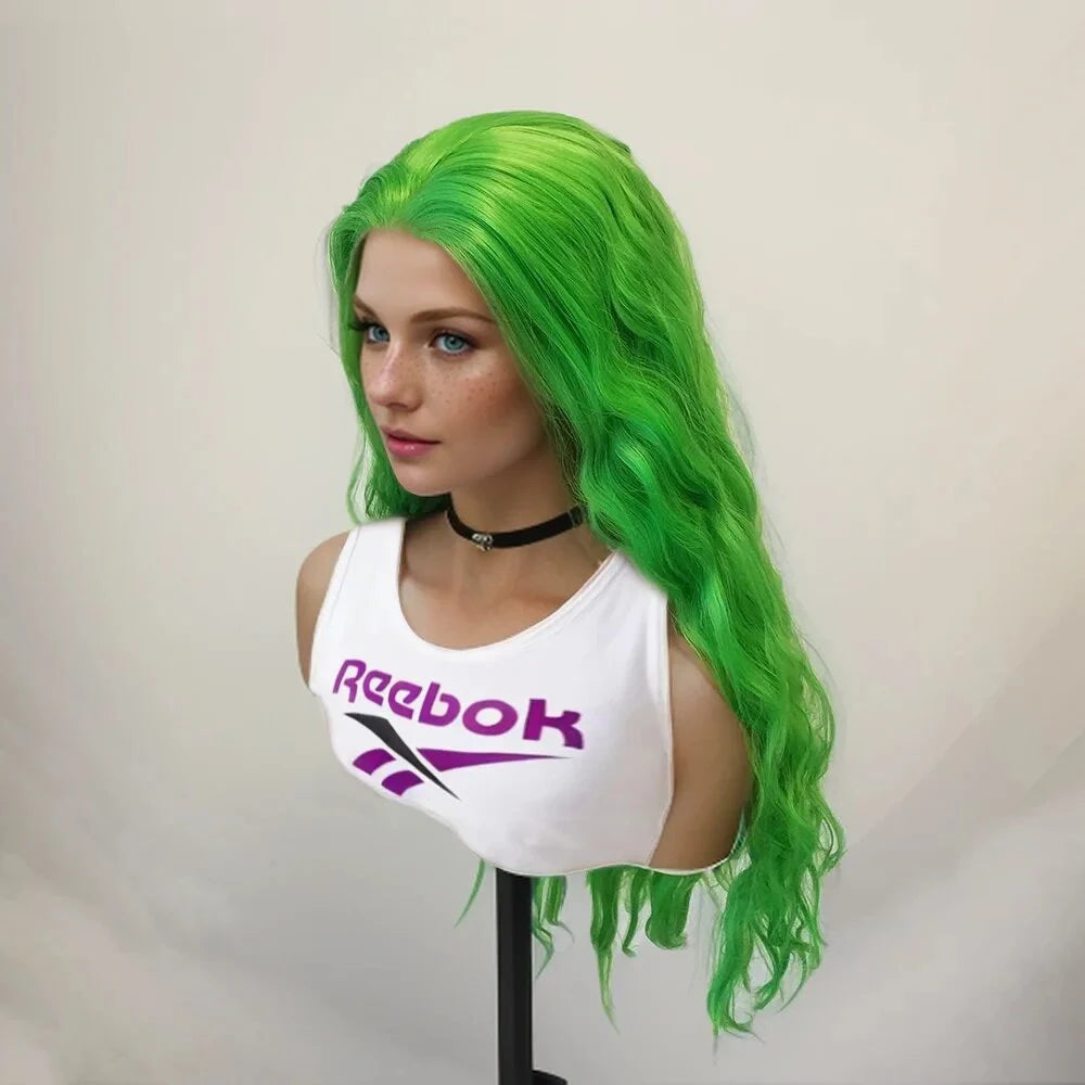 Green Body Wave Synthetic Hair for Women