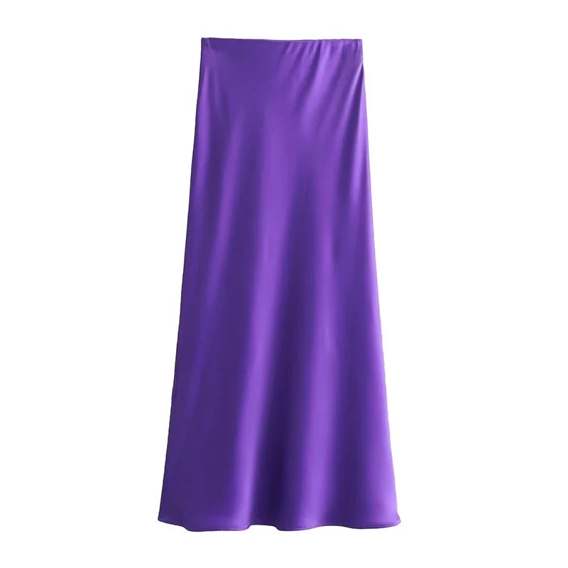 l Women Long Skirt Spring Elastic High