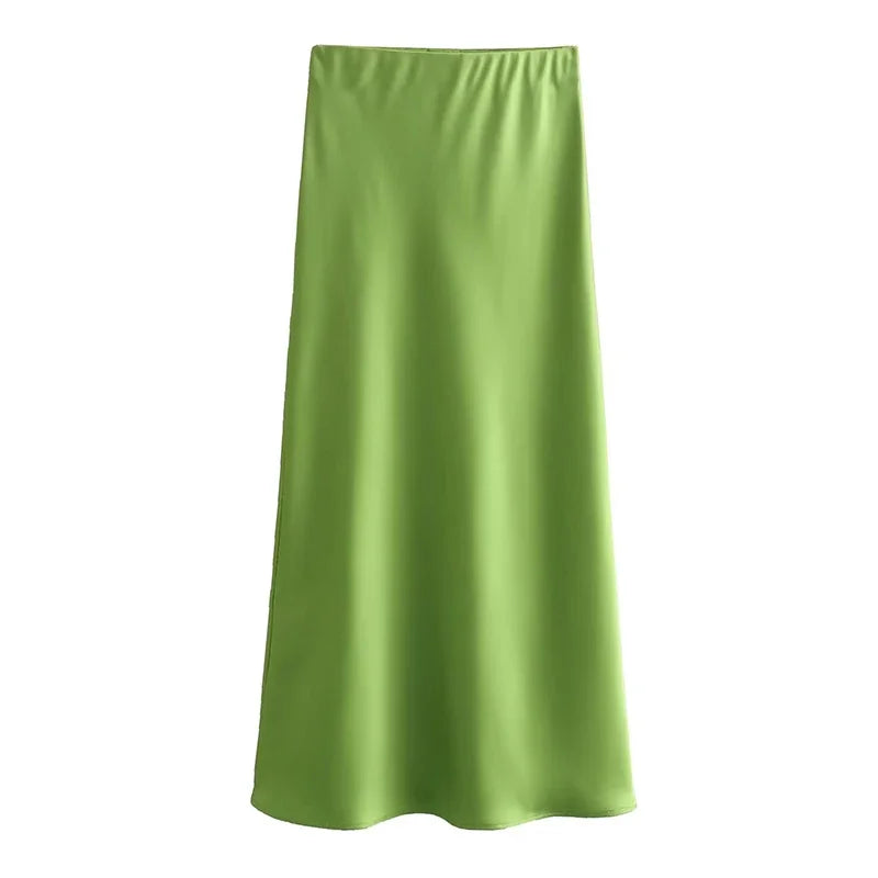 l Women Long Skirt Spring Elastic High