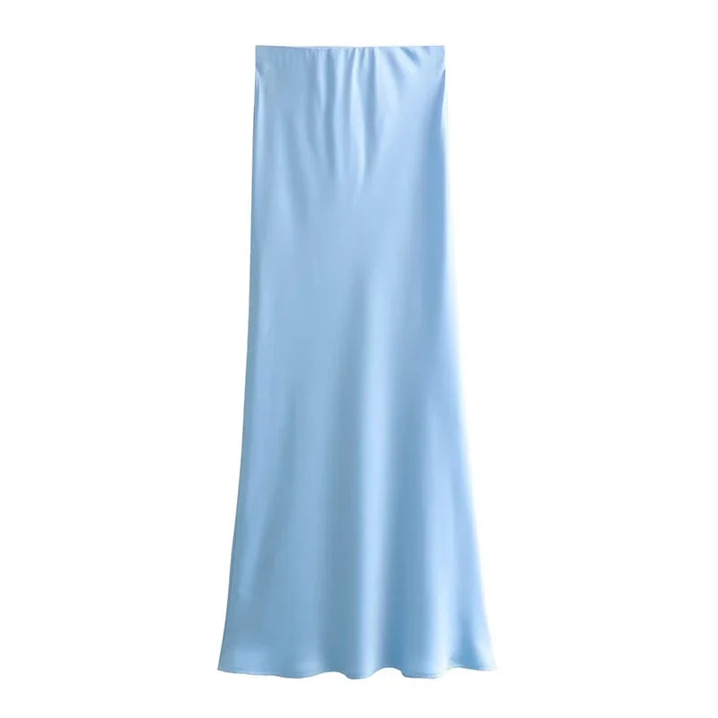 l Women Long Skirt Spring Elastic High