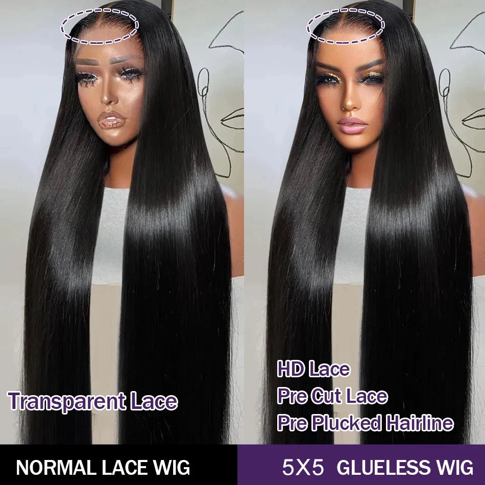 Lace Closure Human Hair Wigs Brazilian Ready for women