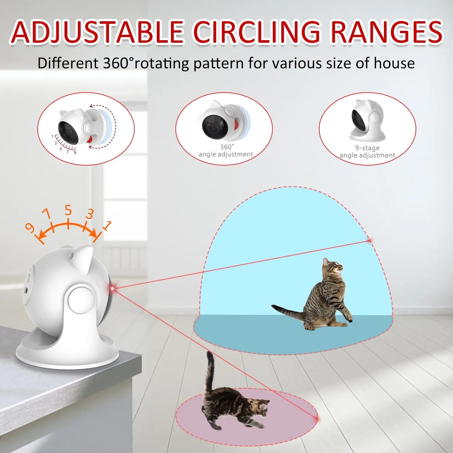 Automatic Laser Toys for Indoor Cats/Dog/Kittne Slow and Fast Mode