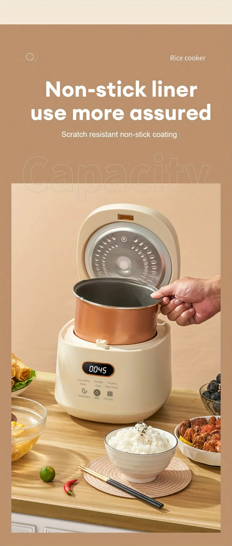 Electric Rice Cooker Multi Cooker Pot Smart Mechanical  For Home