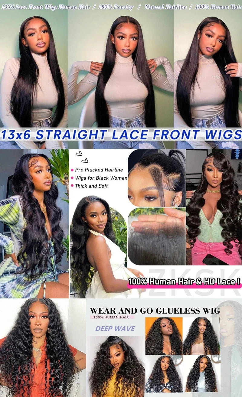 Transparent Lace Frontal Wig Human Hair Water Curly Wigs For Women