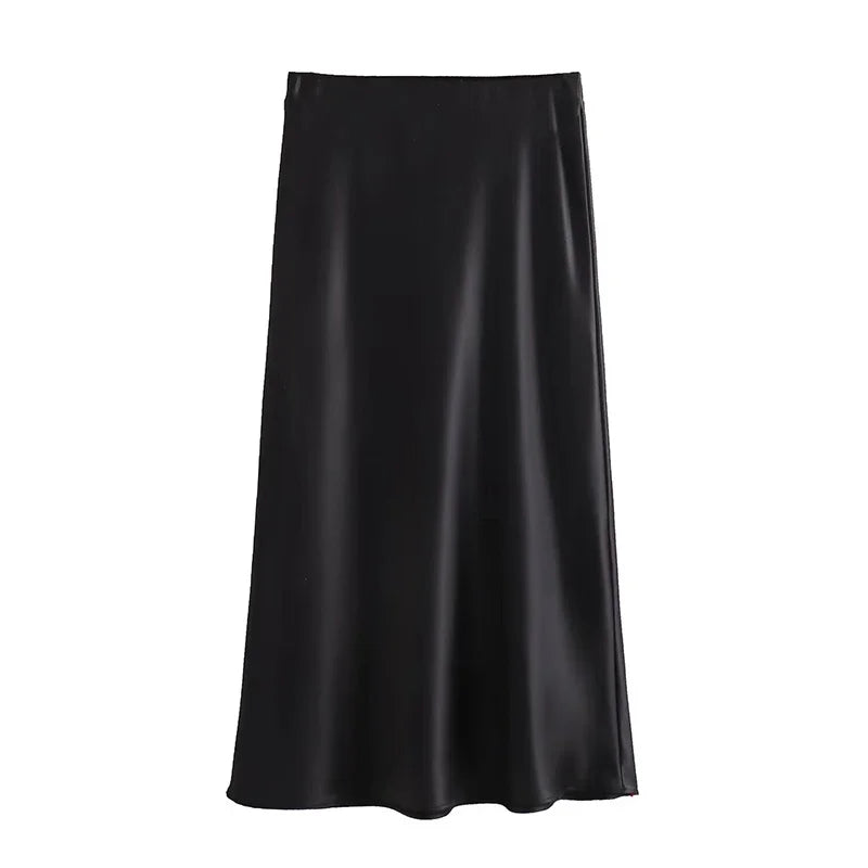 l Women Long Skirt Spring Elastic High