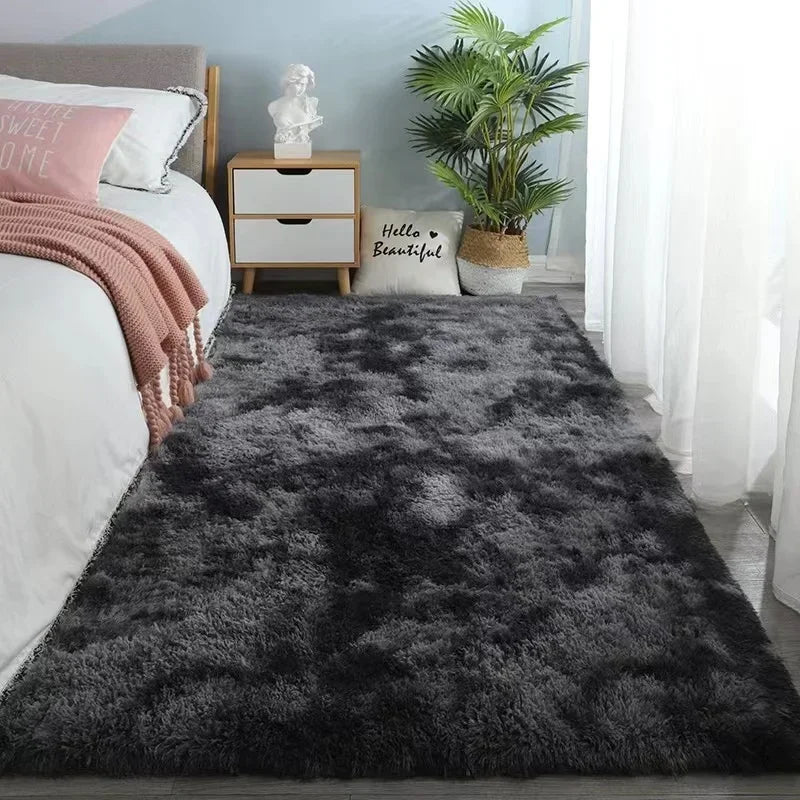 Gray Carpet for Living Room Plush Rug Bed Room