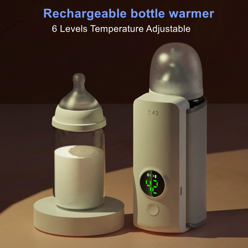 Portable Wireless Rechargeable Baby Bottle Warmer USB Charging